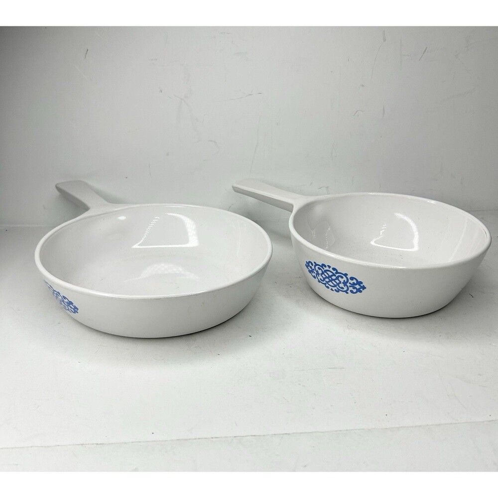Corning Ware Set 1 Pint & 1.5 Pint Saucepans Cornflower
